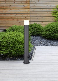 Trio Leuchten Hoosic vanjska podna svjetiljka antracit aluminij bijela plastika s E27 grlom toplo bijelo svjetlo 3