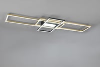 Lampă de tavan LED Trio Leuchten Irvine 620010408, metal alamă mată, 60W LED, telecomandă, variator de intensitate, lumină de veghe 3