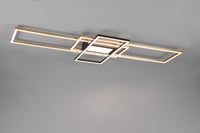Lampă de tavan LED Trio Leuchten Irvine 620010408, metal alamă mată, 60W LED, telecomandă, variator de intensitate, lumină de veghe 2