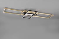 Lampă de tavan LED Trio Leuchten Irvine 620010408, metal alamă mată, 60W LED, telecomandă, variator de intensitate, lumină de veghe 8