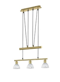 Trio Leuchten JoJo 371010308 Levisto LED visilica – mat mjed, bijelo alabaster staklo, stropni luster 1