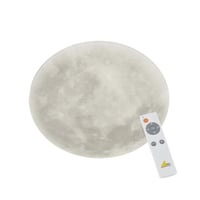 Trio Leuchten Lunar 627514000 LED mennyezeti lámpa távirányítóval, holdmotívum, 22W, fényerő — horpadt lámpabura (állapot: lásd a 2. képet) 1