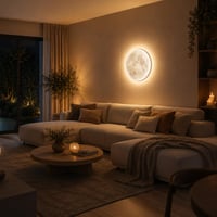 Trio Leuchten Lunar 627514000 LED mennyezeti lámpa távirányítóval, holdmotívum, 22W, fényerő — horpadt lámpabura (állapot: lásd a 2. képet) 7
