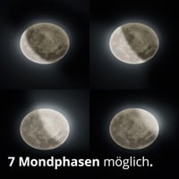 Trio Leuchten Lunar 627514000 LED mennyezeti lámpa távirányítóval, holdmotívum, 22W, fényerő — horpadt lámpabura (állapot: lásd a 2. képet) 8