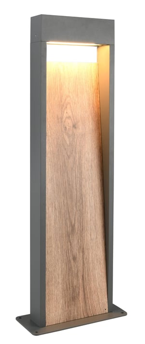 Trio Leuchten Salmon 546960135 LED vanjska zidna svjetiljka, lijevani aluminij antracit/imitacija drva, 11 W LED, vanjska rasvjeta