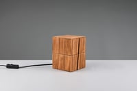 Lampă de masă Trio Leuchten Treasure 514110130 cu finisaj din lemn natural și dulie LED E14 5