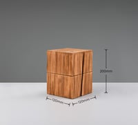 Lampă de masă Trio Leuchten Treasure 514110130 cu finisaj din lemn natural și dulie LED E14 6