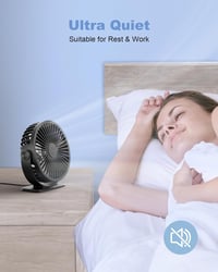 TriPole halk asztali ventilátor 3 fokozatú USB hordozható 360° dönthető 4