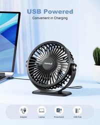 TriPole halk asztali ventilátor 3 fokozatú USB hordozható 360° dönthető 3