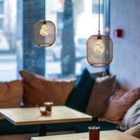 TRIROCKS Elemes Függőlámpa 6 Órás Időzítővel - 21,5 cm Fém Rácsos LED Lámpa Beltéri és Kültéri Használatra, Nappali, Kert, Terasz 4