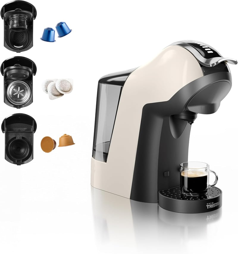 Tristar 3 az 1-ben kapszulás kávéfőző Nespresso Dolce Gusto ESE 19 bar
