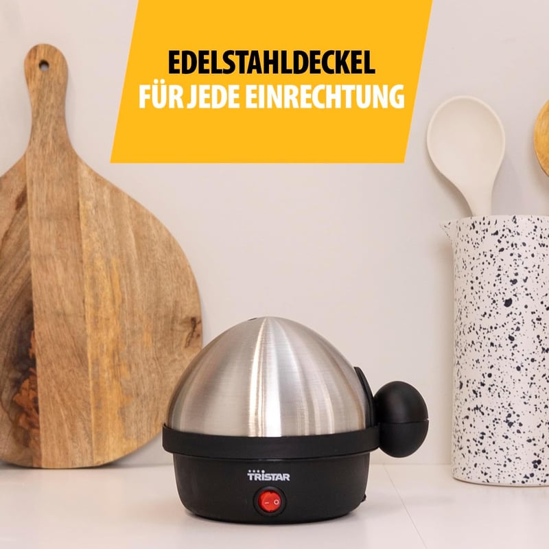 Tristar EK-3076 Tojásfőző 7 tojáshoz rozsdamentes acél fekete