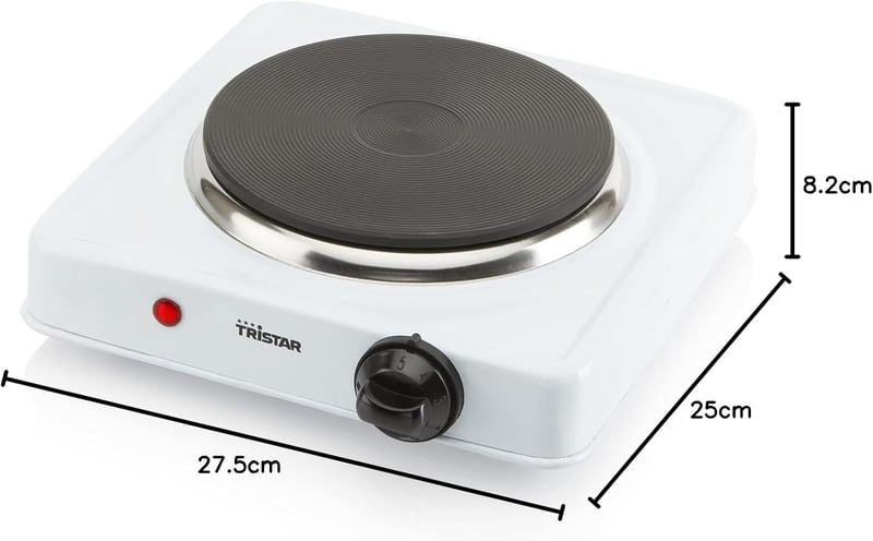 Tristar Elektromos Főzőlap 1000W Termosztáttal Rozsdamentes Acél 15cm