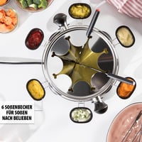 Tristar FO-1109 elektromos fondue készlet 8 személyre, 1,3L, rozsdamentes acél 4