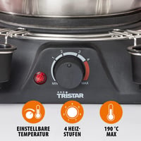 Tristar FO-1109 elektromos fondue készlet 8 személyre, 1,3L, rozsdamentes acél 7