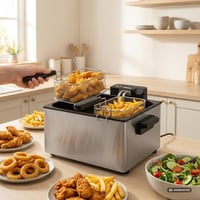 Friteuză Tristar FR-9330 din Oțel Inoxidabil 5L, 3000W, Coș Detașabil, Temperatură Reglabilă, Performanță Semiprofesională 4