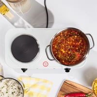 Dvojplatničkový varič Tristar KP-6245 – priemer 15,5 a 18,5 cm, 5 stupňov výkonu, 2500 W, biely 5