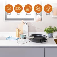 Multifunkčná grilovacia a pizzová panvica Tristar PZ-2964 – 40 cm – 5 stupňov teploty – Nepriľnavý povrch – Čierna 8