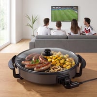 Multifunkčná grilovacia a pizzová panvica Tristar PZ-2964 – 40 cm – 5 stupňov teploty – Nepriľnavý povrch – Čierna 3