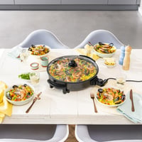Multifunkčná grilovacia a pizzová panvica Tristar PZ-2964 – 40 cm – 5 stupňov teploty – Nepriľnavý povrch – Čierna 10