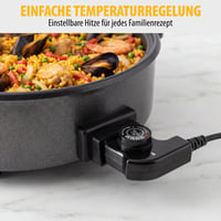 Tristar PZ-9135 XL Multifunkciós Serpenyő – 30 cm, 5 literes, 1500 W, Fekete, Elválasztóval, Állítható Termosztáttal, 4 Személyes 8