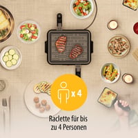 Tristar Raclette Grill 4 személyes 500W tapadásmentes serpenyőkkel 3