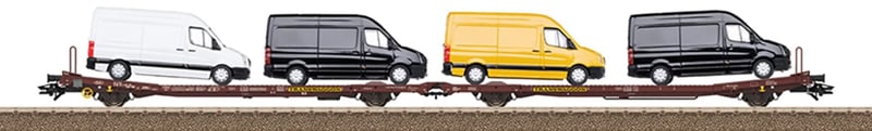 Súprava plochých nákladných vozňov TRIX Laads 800B – modelová železnica, mierka 1:87, rozchod H0