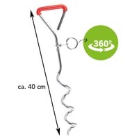 Trixie 2259 Kotviaci kolík pre psov – 40 cm, priemer ø 9,0 mm, strieborný, 1 ks 2
