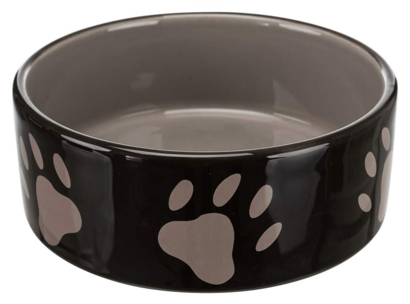 Keramická miska Trixie 24532 s motívom labiek, 0,8 l / ø 16 cm, hnedá/taupe