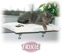 TRIXIE Ablakpárkány Lépcsőfok Macskáknak 51x36 cm Világosszürke - 1 Stück (1er Pack), White/Flyaway Orchid 2