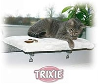 TRIXIE Ablakpárkány Lépcsőfok Macskáknak 51x36 cm Világosszürke - 1 Stück (1er Pack), White/Flyaway Orchid 5