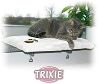 TRIXIE Ablakpárkány Lépcsőfok Macskáknak 51x36 cm Világosszürke - 1 Stück (1er Pack), White/Flyaway Orchid 3