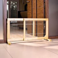 TRIXIE Állítható ajtórács fa 65-108 × 50 cm barna zárórácshoz 2