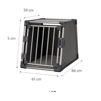TRIXIE Aluminijski transportni kavez za pse, veličina M – 55 x 61 x 74 cm, grafit, robustan transportni kavez 3