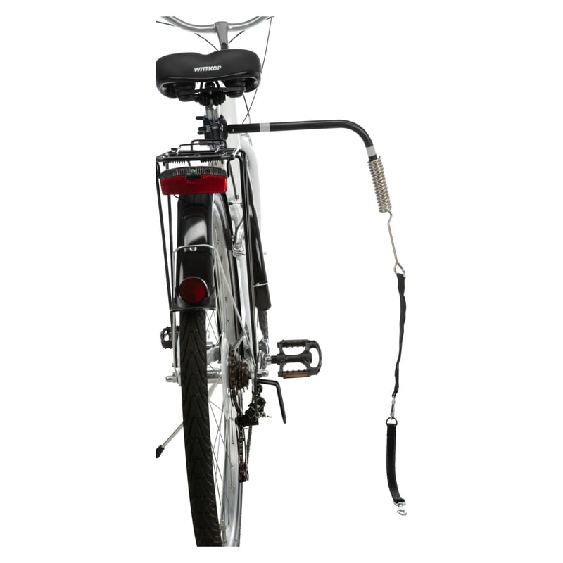 TRIXIE Biker-Set Lesă de bicicletă pentru câini, mărimea S-M - Se fixează pe tija șeii, pentru diametre de până la 32 mm