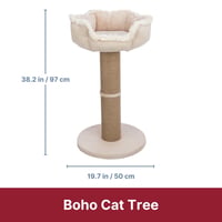Trixie Boho Macska Kaparófa Platformmal és Juta Oszloppal, Puha Szövet Alappal, Bézs, 83 cm 5
