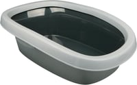 Trixie Carlo 40121 WC za mačke s rubom, 38x17x58 cm, tamnosiva/svjetlosiva, rabljeno stanje 1