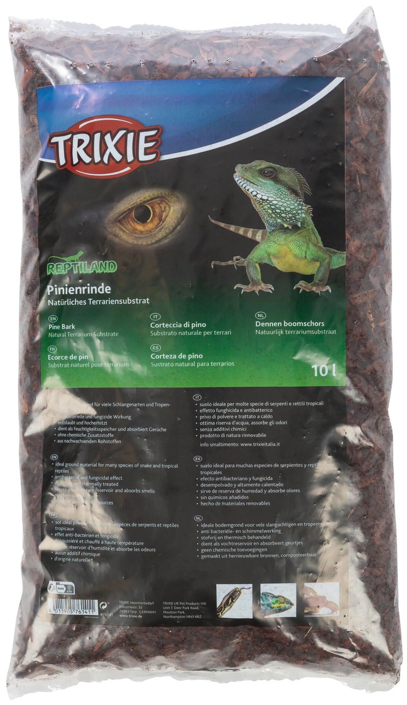 Substrat Trixie din scoarță de pin, granule pentru terarii, pentru șerpi și reptile tropicale, 10 L
