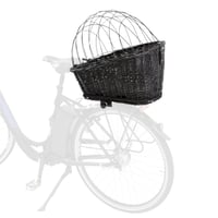 TRIXIE Pletena biciklistička košara za pse za nosač prtljage 35×49×55 cm – sa zaštitnom rešetkom i jastukom — nedostaje zaštitni pokrov (stanje: vidi 2. sliku) 6