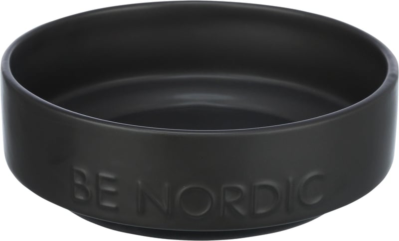 Castron ceramic pentru câini TRIXIE cu bază antiderapantă – 500 ml, diametru 16 cm, Negru