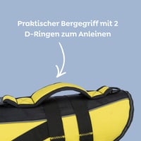 Plávacia vesta pre psov TRIXIE, veľkosť M, 45 cm, max. 30 kg – neónovo žltá, záchranná vesta pre psov 5