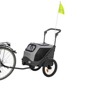 Remorcă pentru bicicletă pentru câini TRIXIE, reflectorizantă – max. 15 kg, 40 x 40 x 60 cm