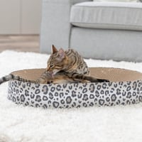 TRIXIE Leo 48034 placă de zgâriat din carton pentru pisici cu iarbă mâței, crem, 63 × 10 × 35 cm, ambalaj ușor deteriorat (stare: vezi a doua imagine) 7