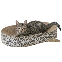 TRIXIE Leo 48034 placă de zgâriat din carton pentru pisici cu iarbă mâței, crem, 63 × 10 × 35 cm, ambalaj ușor deteriorat (stare: vezi a doua imagine) 1
