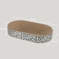 TRIXIE Leo 48034 placă de zgâriat din carton pentru pisici cu iarbă mâței, crem, 63 × 10 × 35 cm, ambalaj ușor deteriorat (stare: vezi a doua imagine) 4