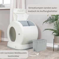 TRIXIE Toaletă auto-curățabilă pentru pisici, albă - 53 x 55,5 x 52 cm, Litiere automată pentru pisici 4