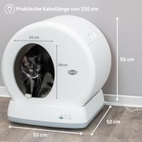 TRIXIE Toaletă auto-curățabilă pentru pisici, albă - 53 x 55,5 x 52 cm, Litiere automată pentru pisici 3