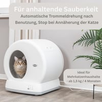 TRIXIE Toaletă auto-curățabilă pentru pisici, albă - 53 x 55,5 x 52 cm, Litiere automată pentru pisici 2