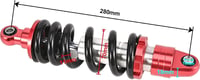 TRKIMAL 280mm Motorkerékpár Hátsó Lengéscsillapító 70cc-150cc Quad ATV Pit Bike 4