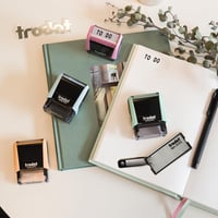 Ștampilă Trodat Printy 4912 Typomatic personalizabilă – albastru pastel 7